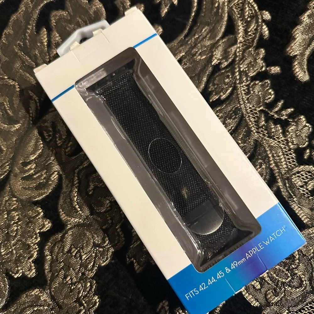 Black Stainless Steel Mesh Band for Apple Watch